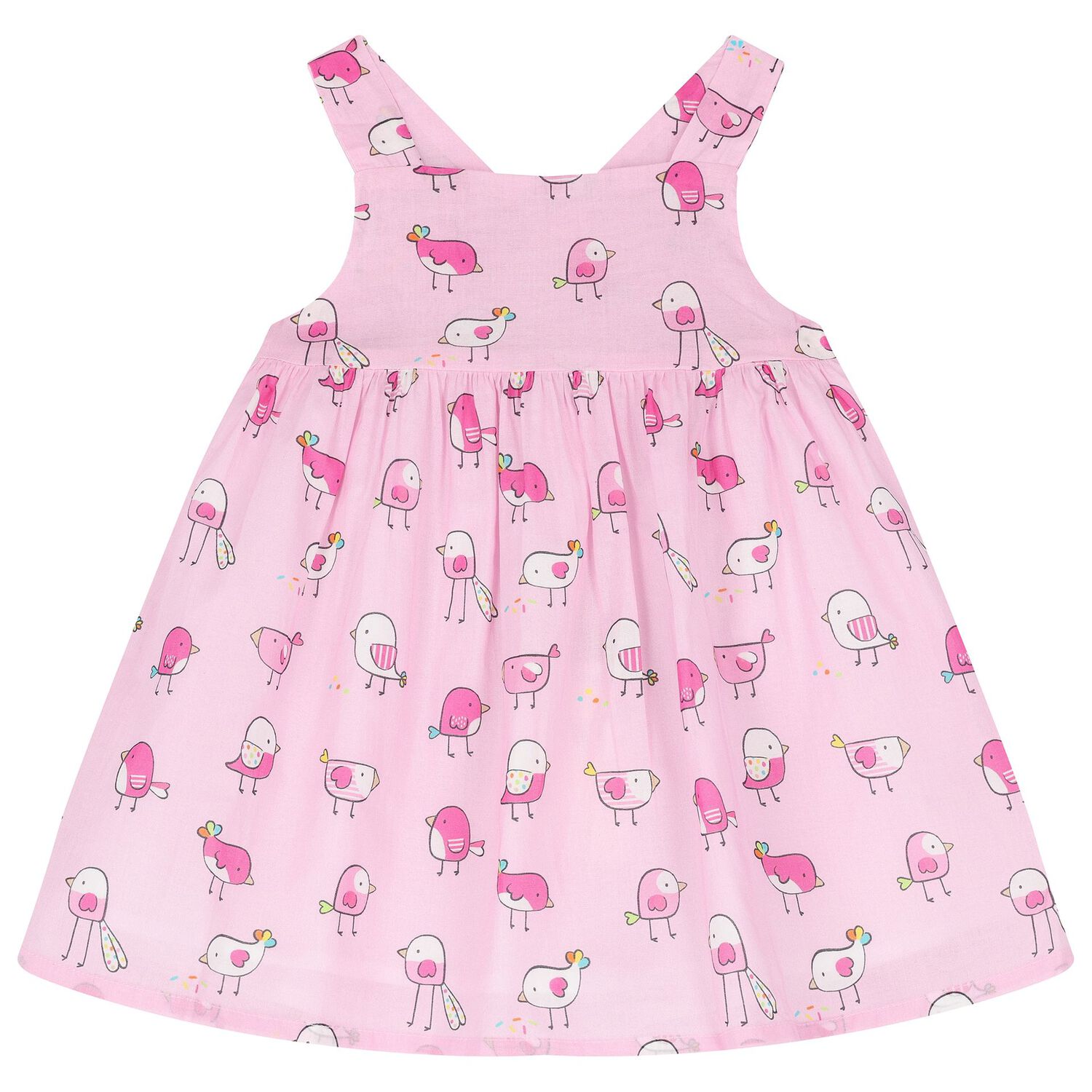 Baby Girls Pink Birds Dress Set, 1, hi-res image number null