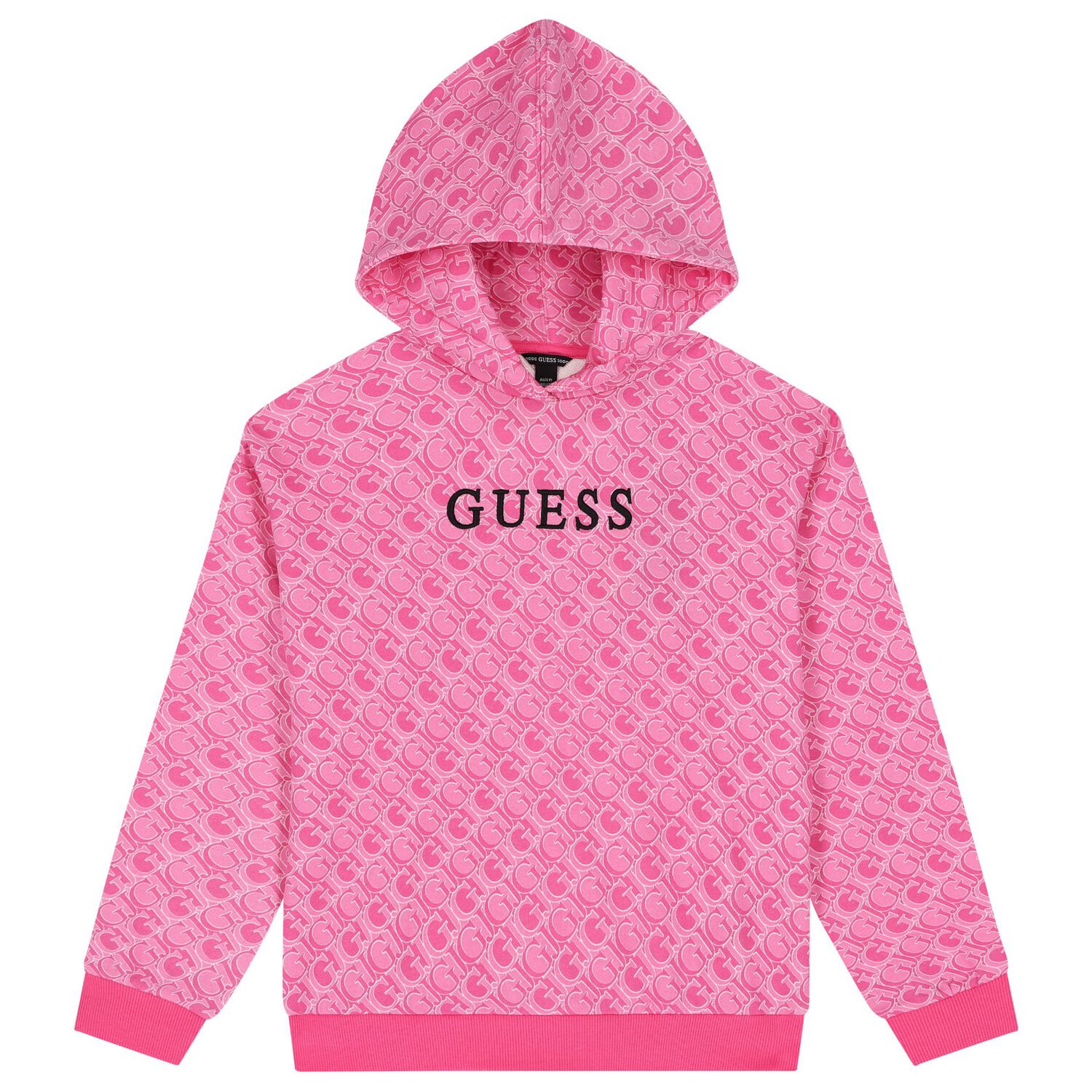 Girls Pink Logo Hooded Top, 2, hi-res image number null