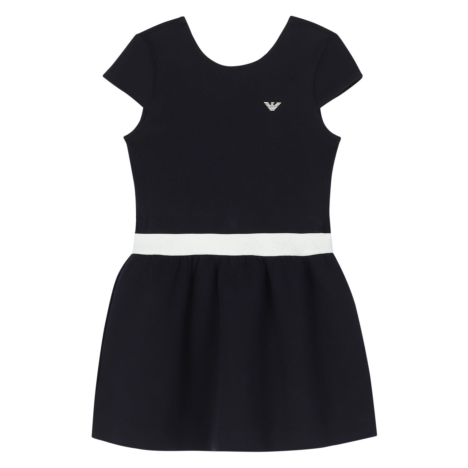 Girls Navy Logo Dress, 1, hi-res