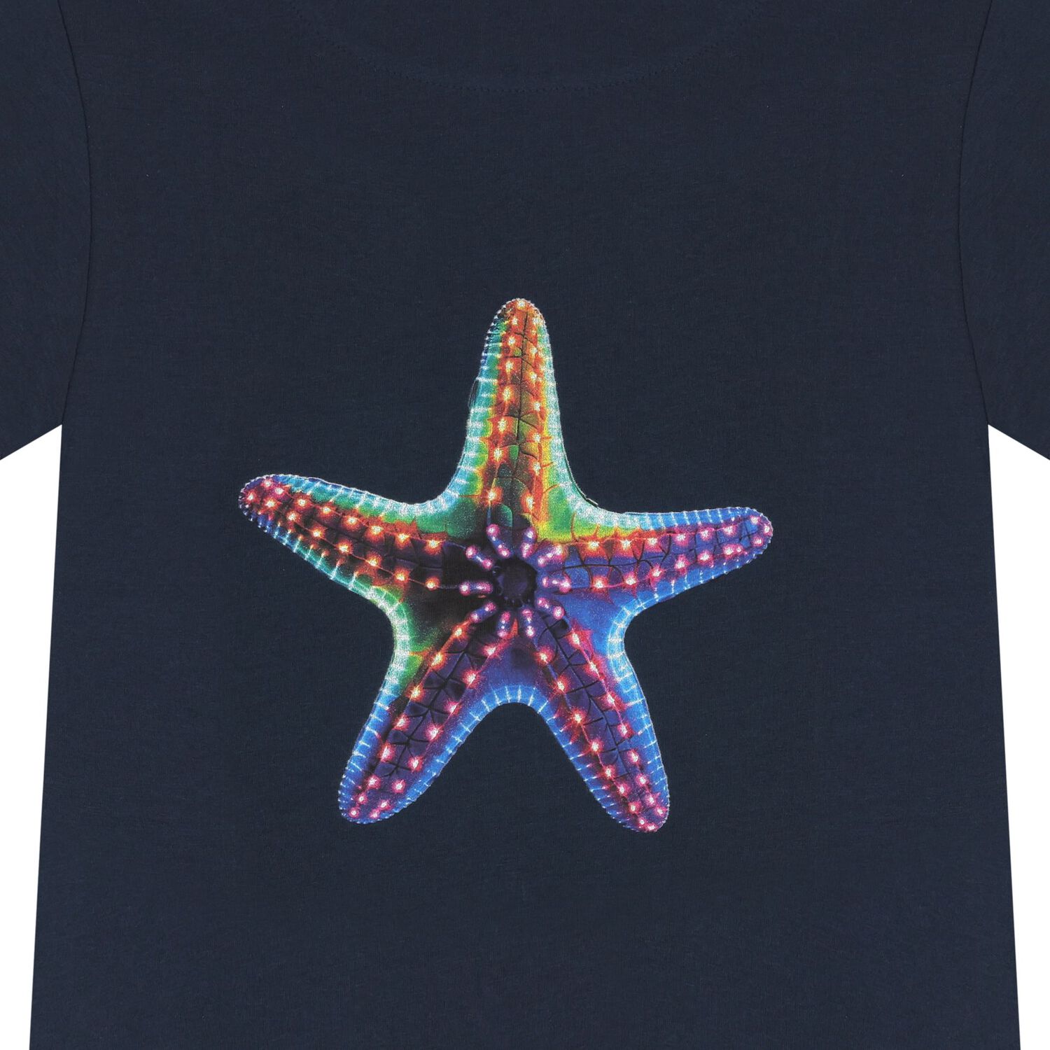 Boys Navy Blue Starfish T-Shirt, 1, hi-res image number null
