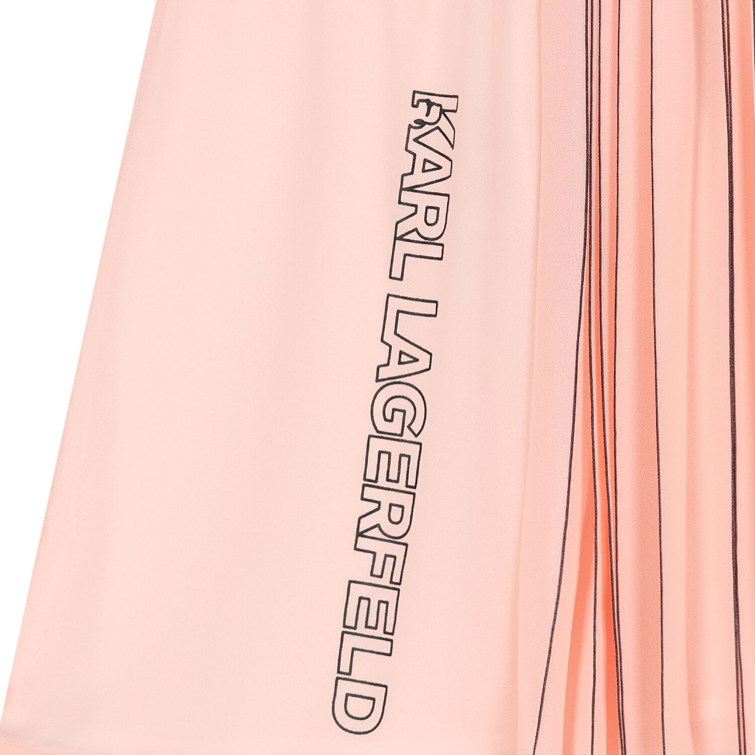 Girls Pink & Black Logo Pleated Skirt, 1, hi-res