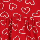 Younger Girls Red Hearts Dress, 1, hi-res