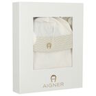 Ivory & Gold Logo Babygrow Gift Set , 1, hi-res