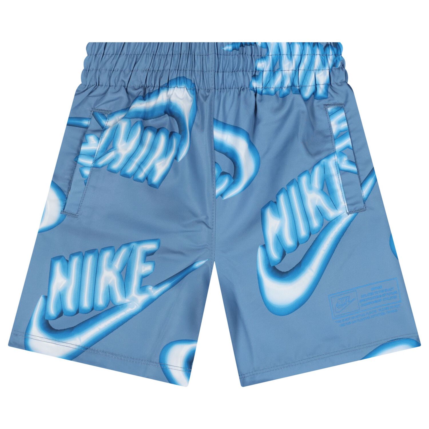 Boys Blue Logo Shorts Set, 1, hi-res