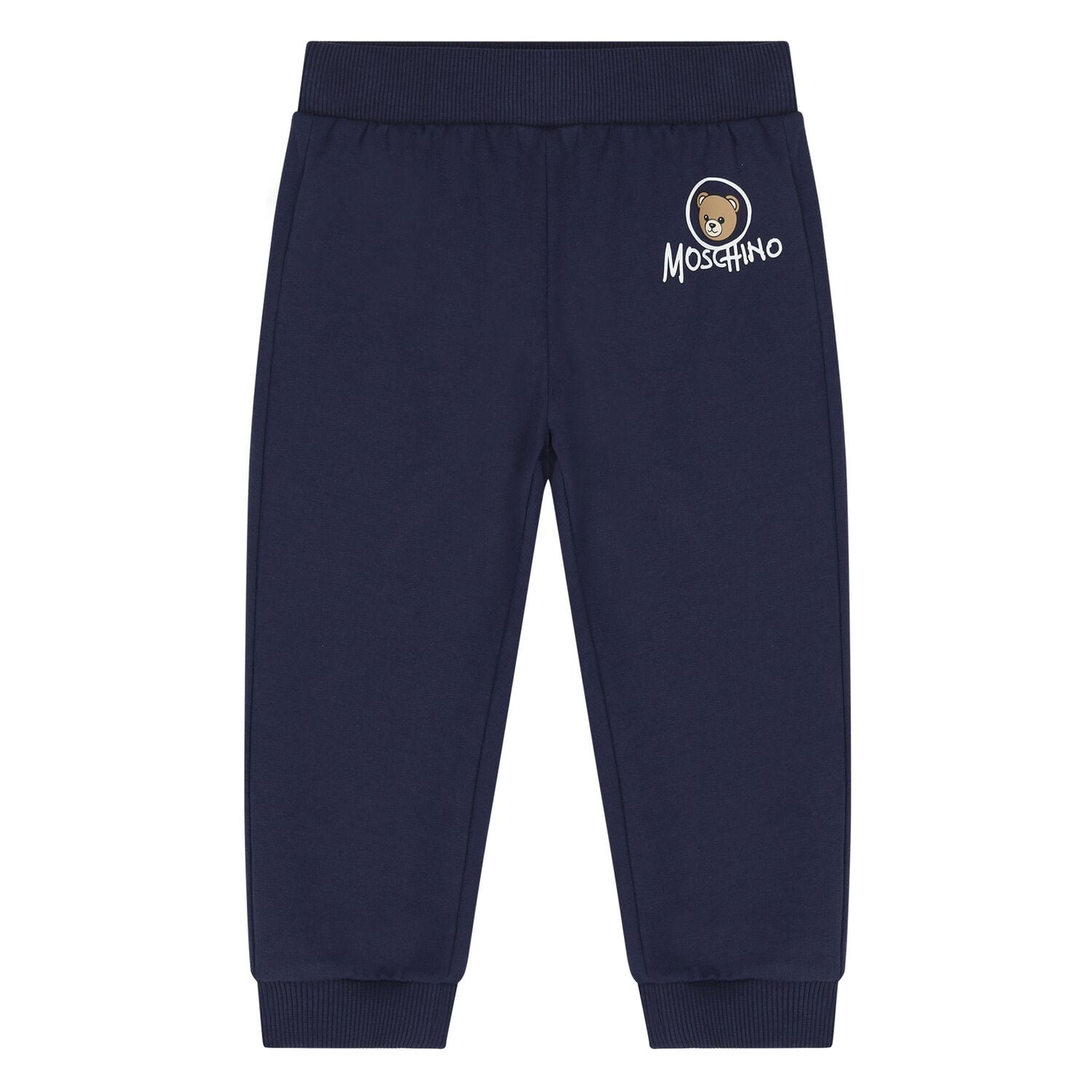 Younger Navy Blue Teddy Bear Logo Joggers, 1, hi-res