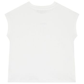 Girls White Logo T-Shirt, 2 Girls White Logo T-Shirt