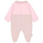 Baby Girls Pink & Gold Logo Babygrow, 2, hi-res