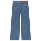 Girls Blue Logo Denim Jeans, 1, hi-res