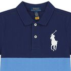 Boys Navy Blue Logo Polo Shirt, 1, hi-res