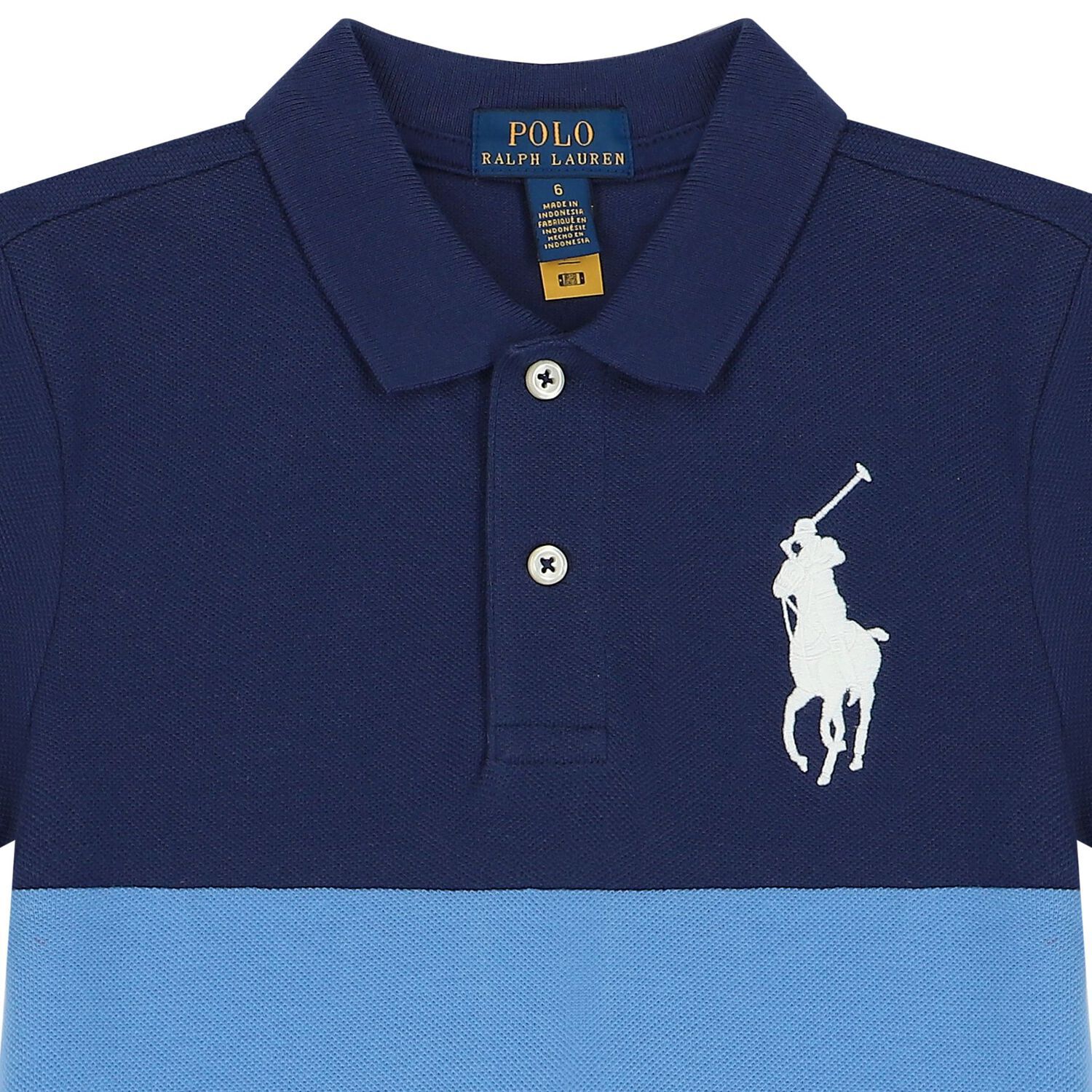 Boys Navy Blue Logo Polo Shirt, 1, hi-res