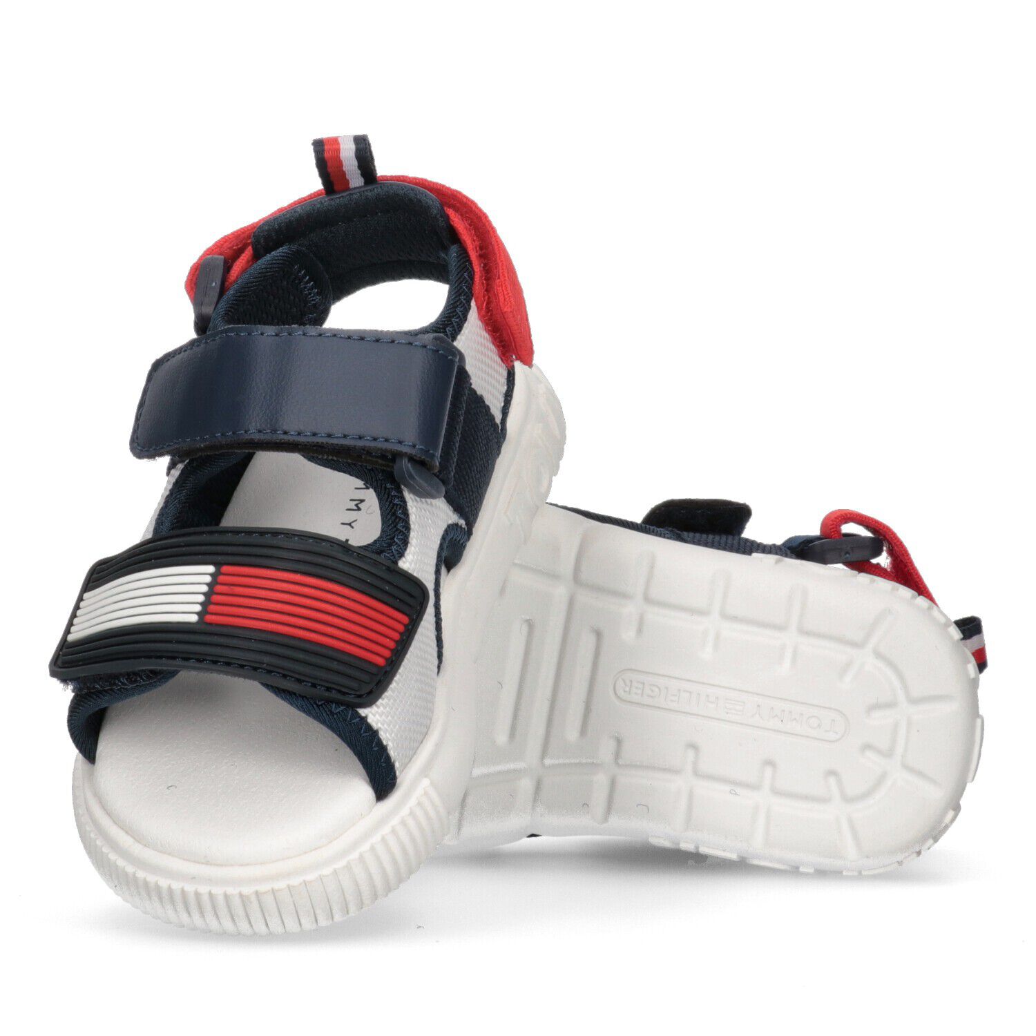Boys Navy Blue & White Sandals, 1, hi-res