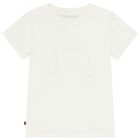 Girls Ivory Butterflies Logo T-Shirt, 1, hi-res