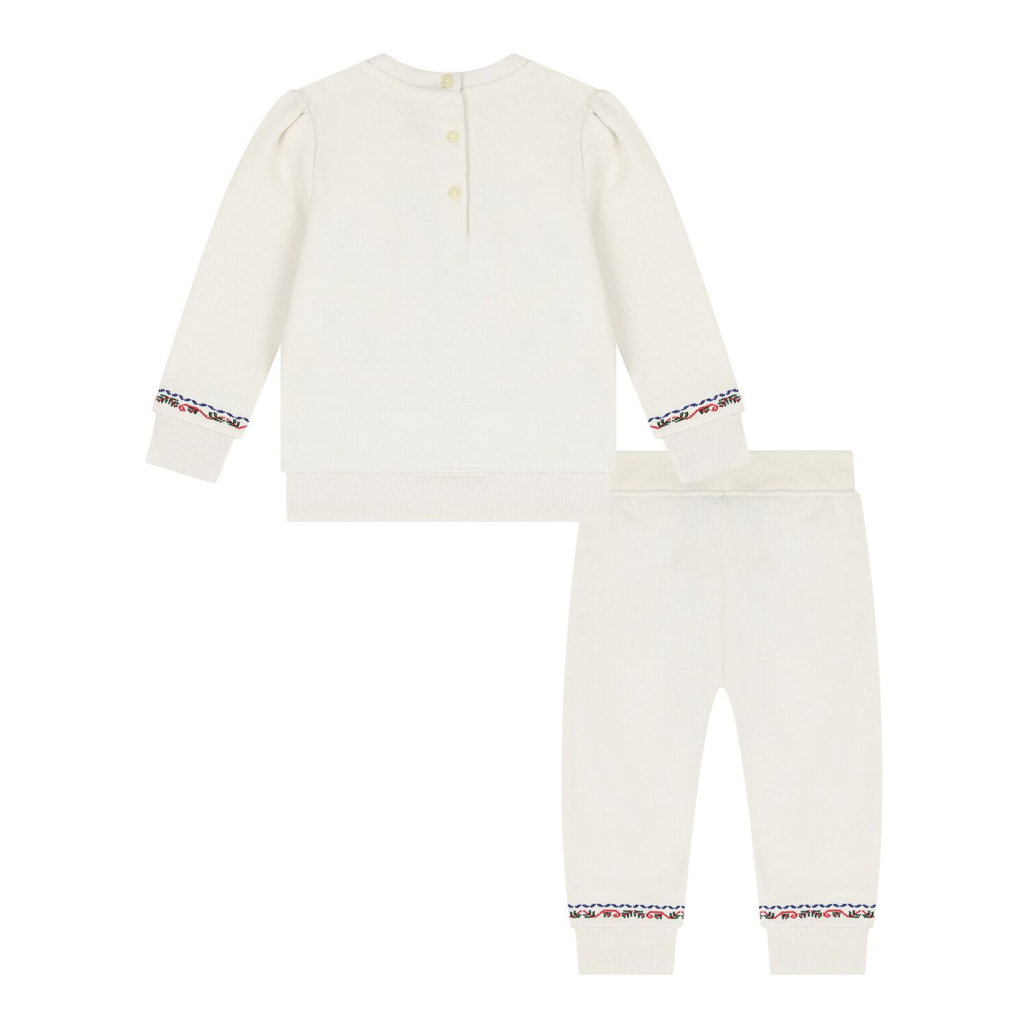 Baby Girls Ivory Festive Tracksuit, 1, hi-res image number null