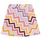 Girls Pink Logo Zig Zag Beach Skirt, 1, hi-res