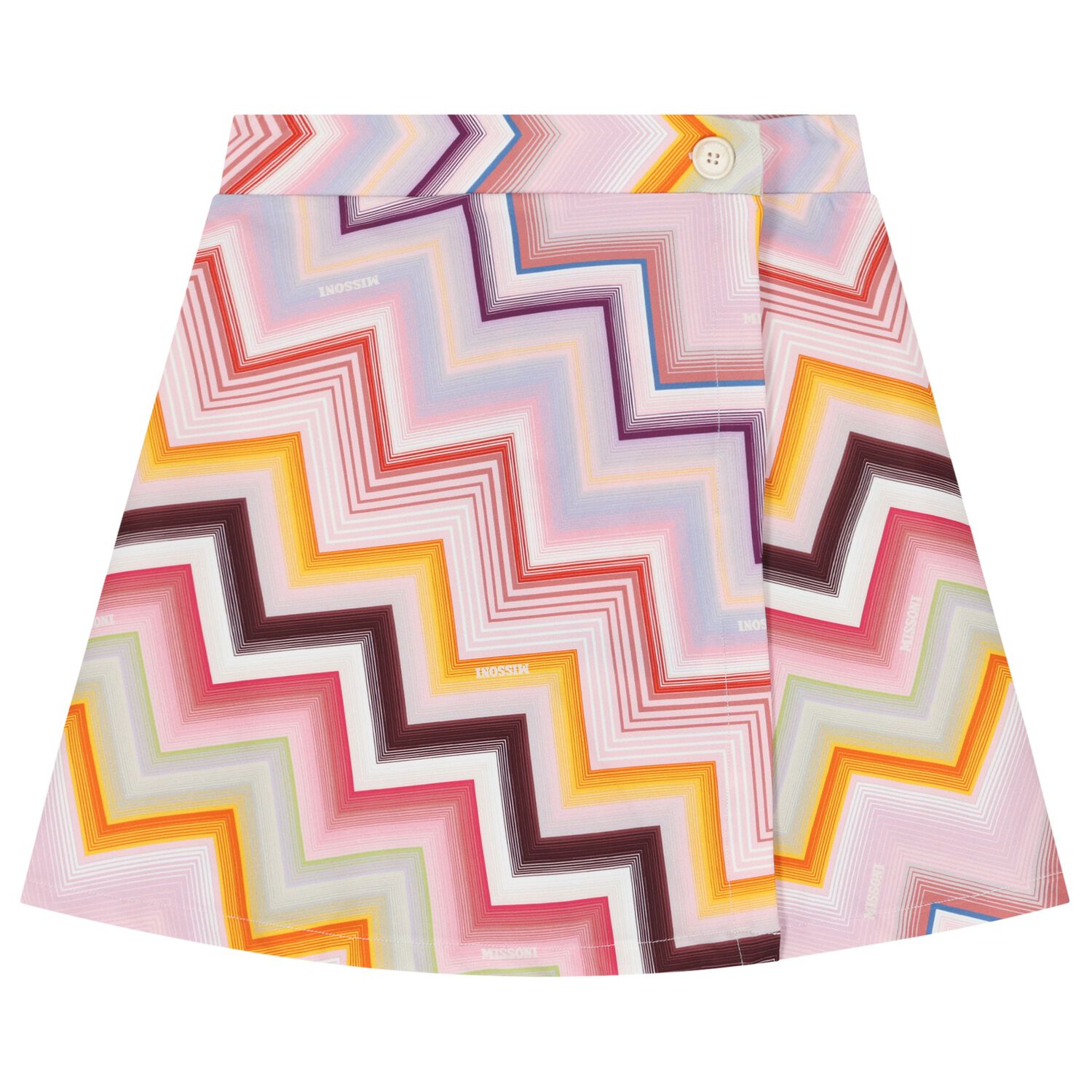 Girls Pink Logo Zig Zag Beach Skirt, 1, hi-res