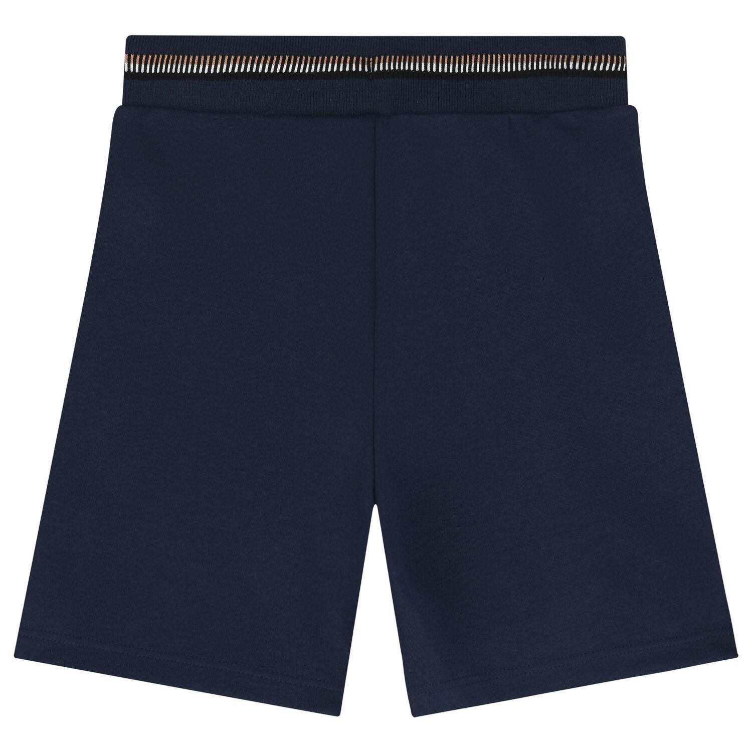 Boys Navy Blue Logo Shorts, 1, hi-res