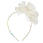 Girls Ivory Tulle Flower Headband, 2, hi-res