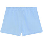 Girls Blue Logo Shorts, 2, hi-res
