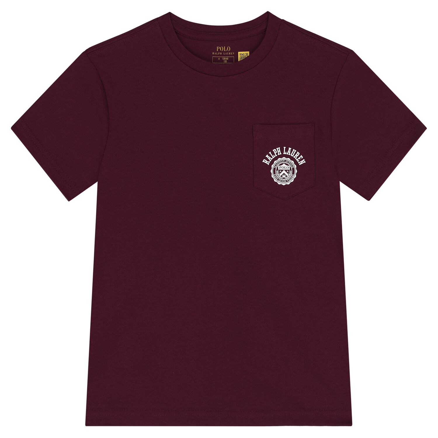 Boys Burgundy Logo T-Shirt, 1, hi-res