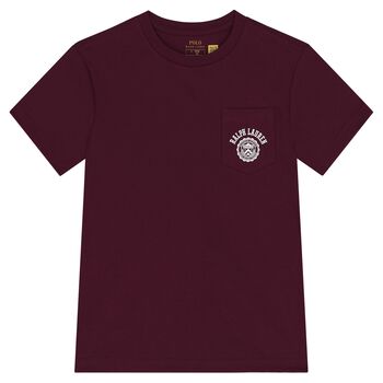 Boys Burgundy Logo T-Shirt