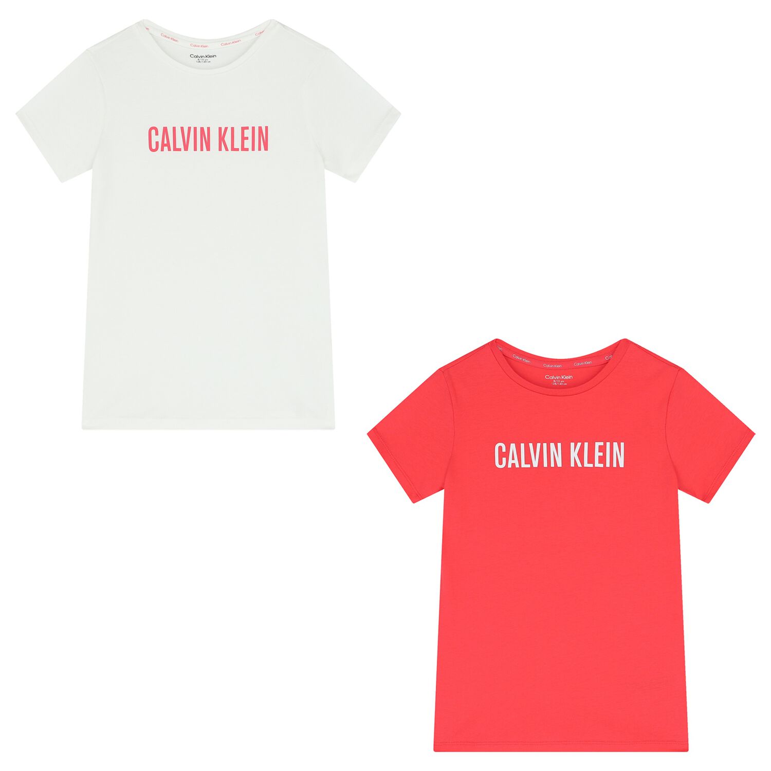Girls Pink & White Logo T-Shirts ( 2-Pack ), 1, hi-res