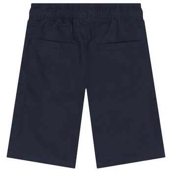 Boys Navy Blue Logo Shorts