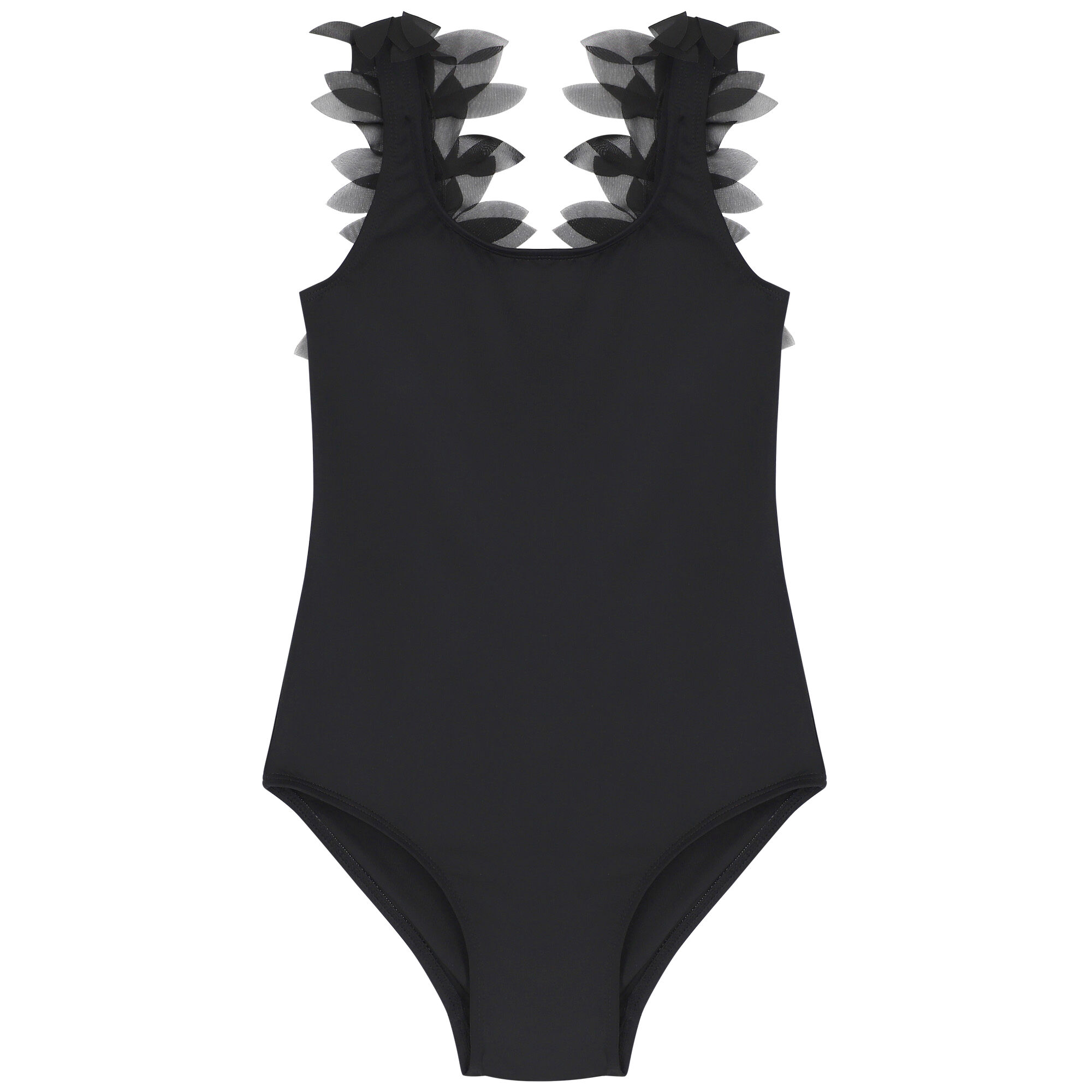 Stella Cove Girls Black Petal Swimsuit Junior Couture UK
