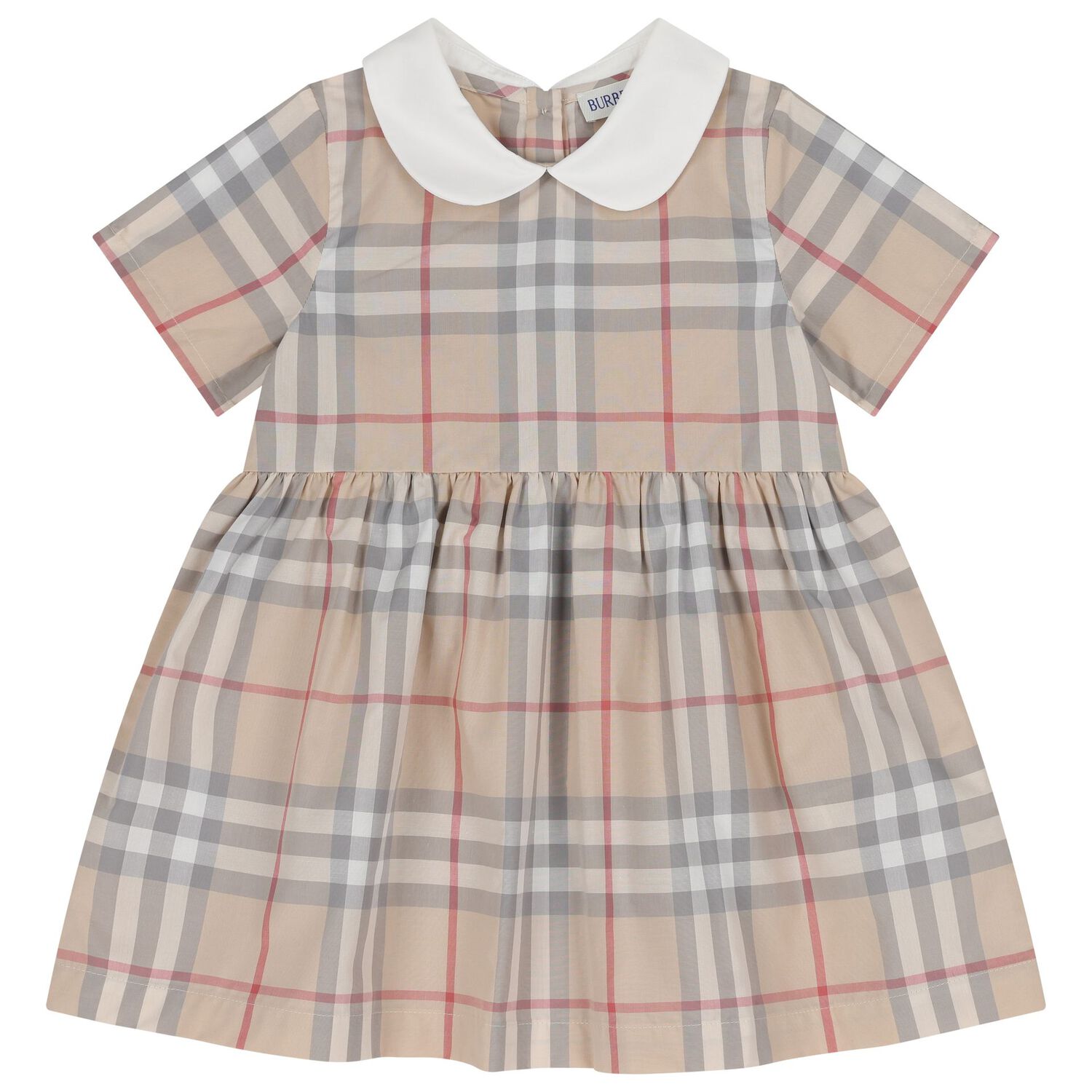 Baby Girls Beige Check Dress Set, 1, hi-res image number null