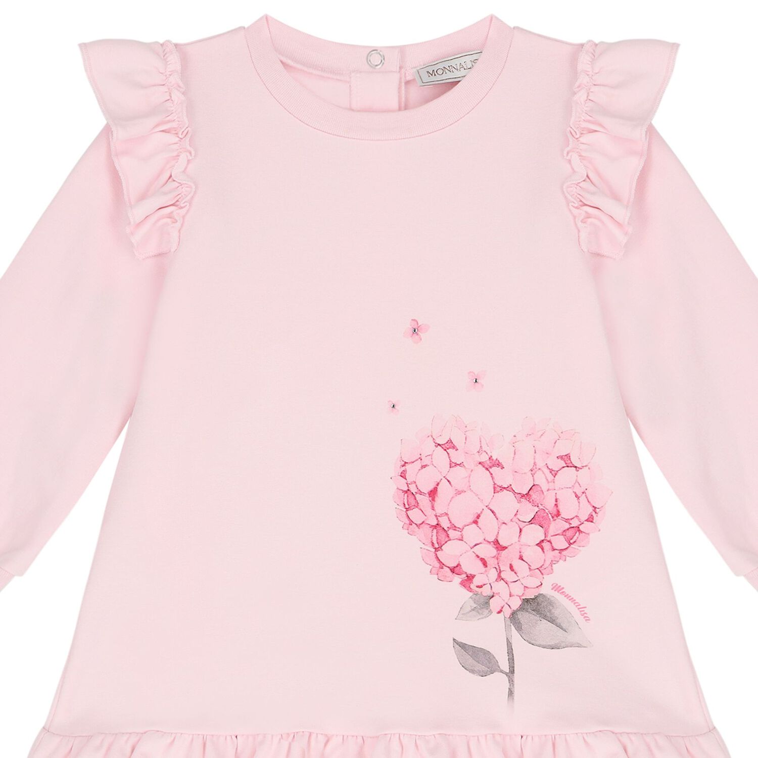 Younger Girls Pink Sweatshirt Dress, 1, hi-res image number null