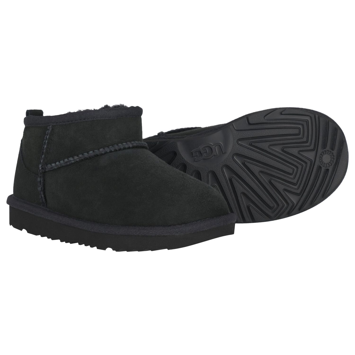 Black Classic Ultra Mini Suede Boots, 2, hi-res image number null