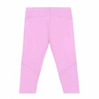 Girls Lilac Logo Lycra Leggings, 1, hi-res
