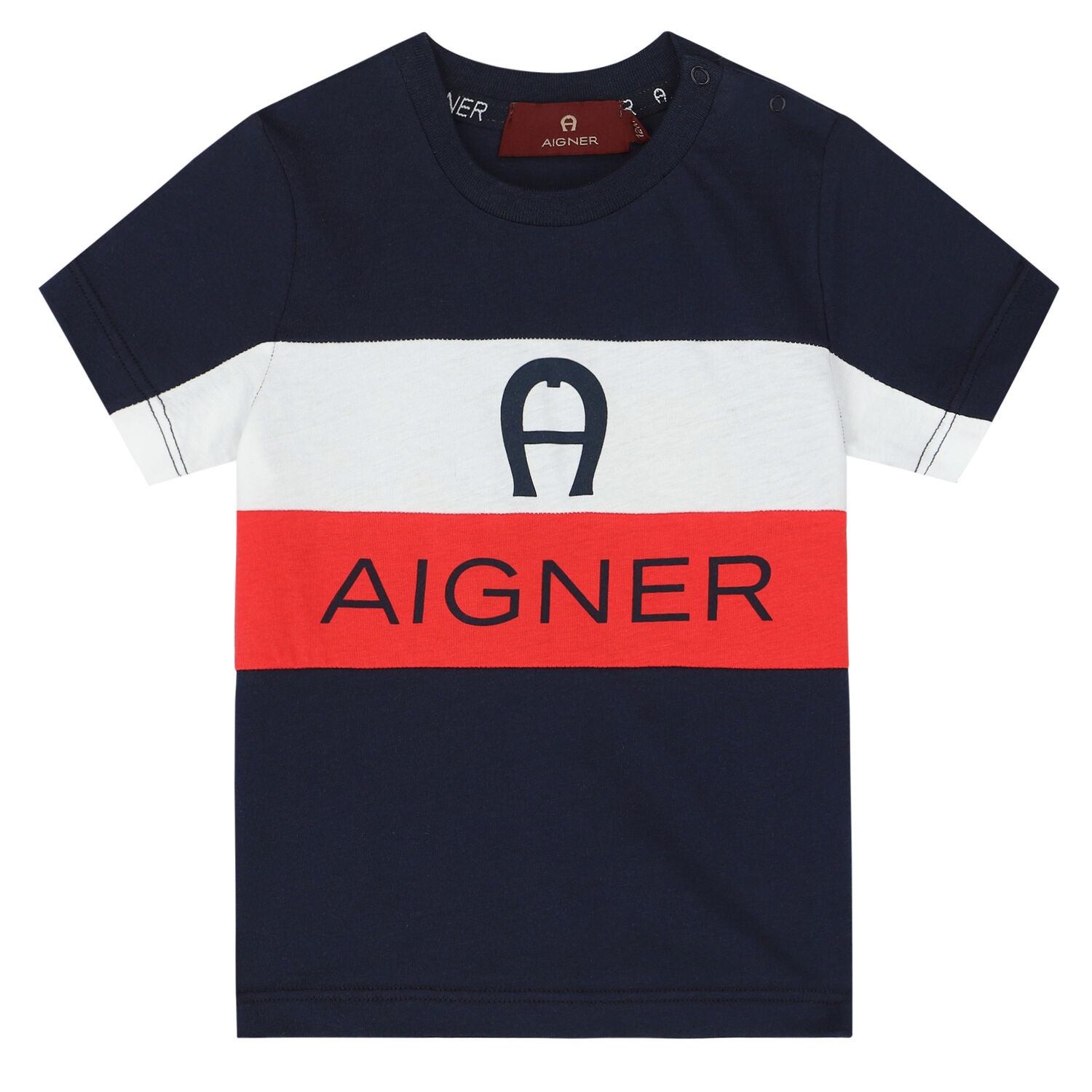 Younger Boys Navy Logo T-Shirt, 2, hi-res image number null