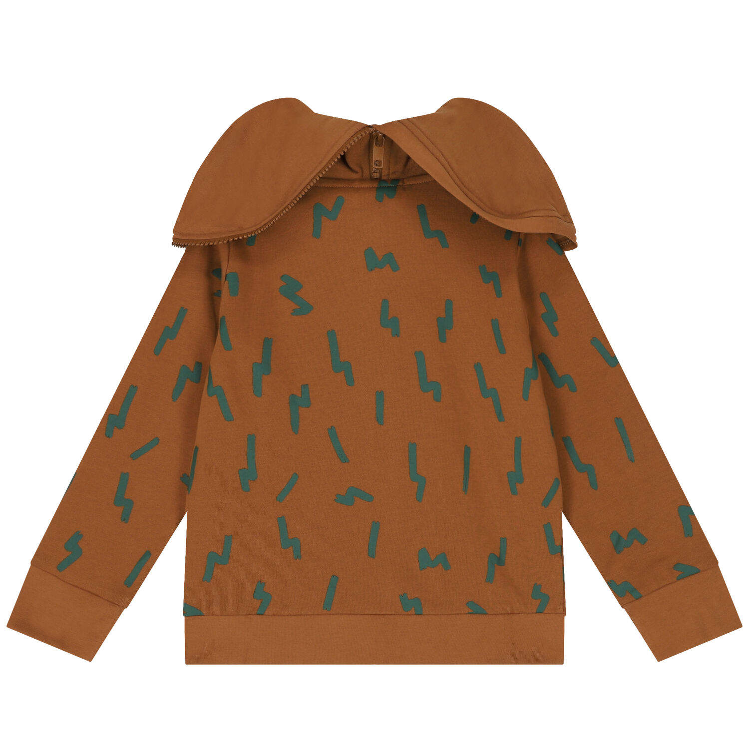 Boys Brown Bear Hooded Zip Up Top, 1, hi-res image number null