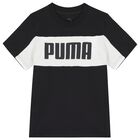 Boys Black Logo T-Shirt, 1, hi-res