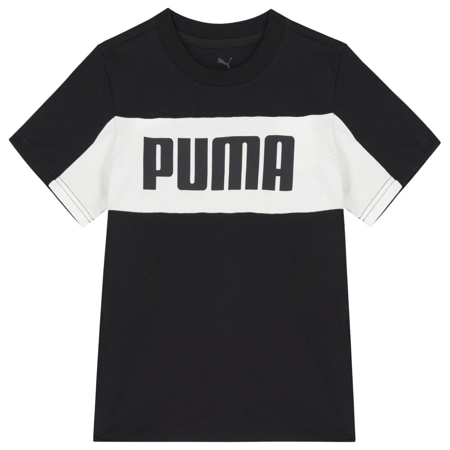 Boys Black Logo T-Shirt, 1, hi-res