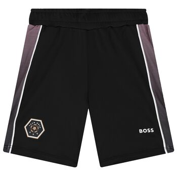 Boys Black Logo Shorts
