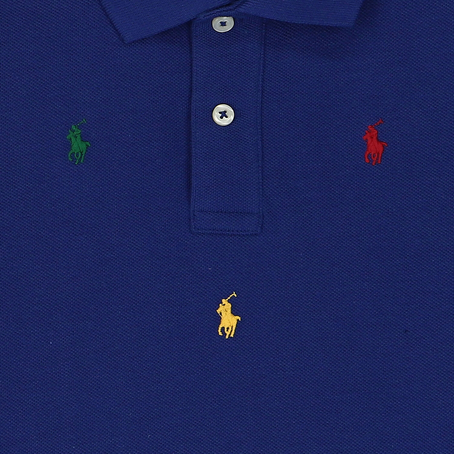 Boys Blue Logo Polo Shirt, 1, hi-res