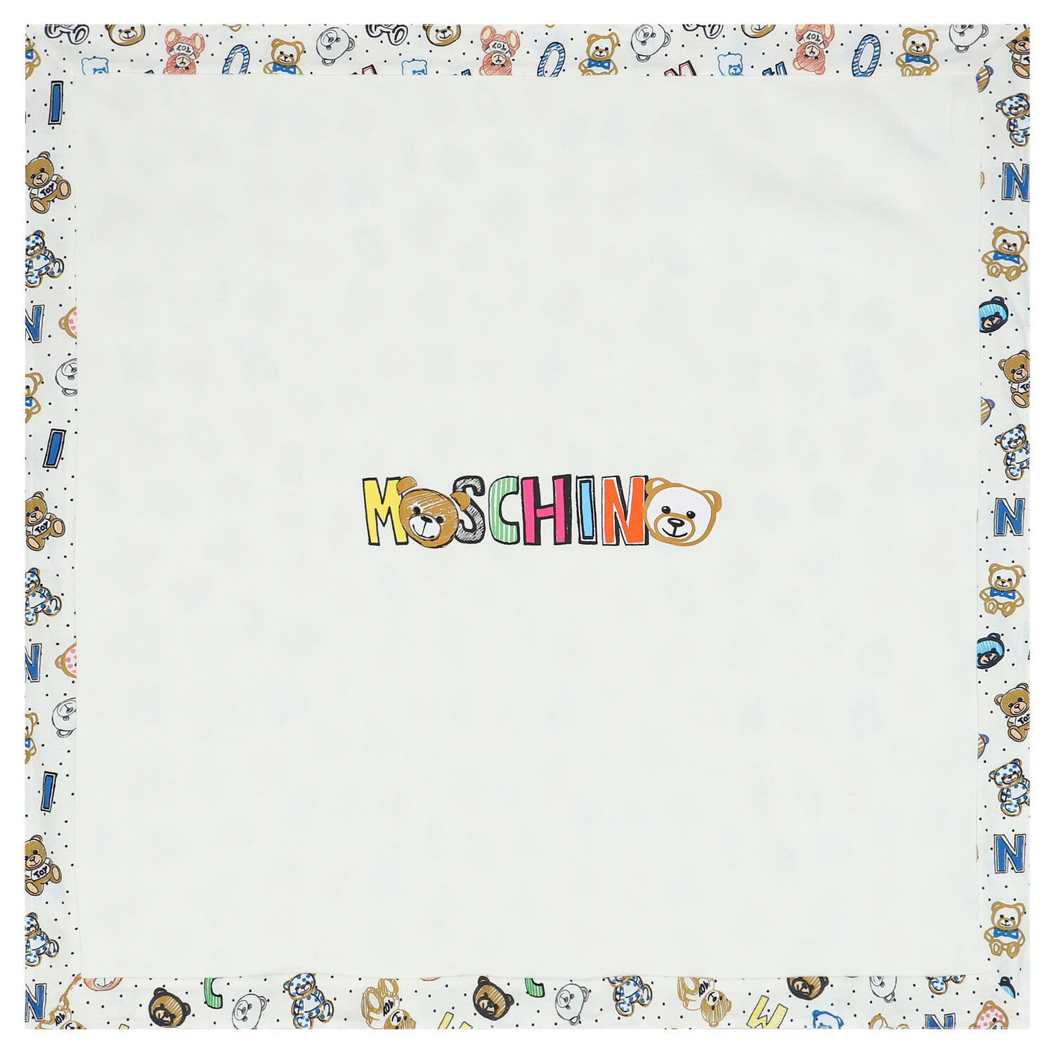 Ivory Teddy Bear Logo Baby Blanket, 1, hi-res