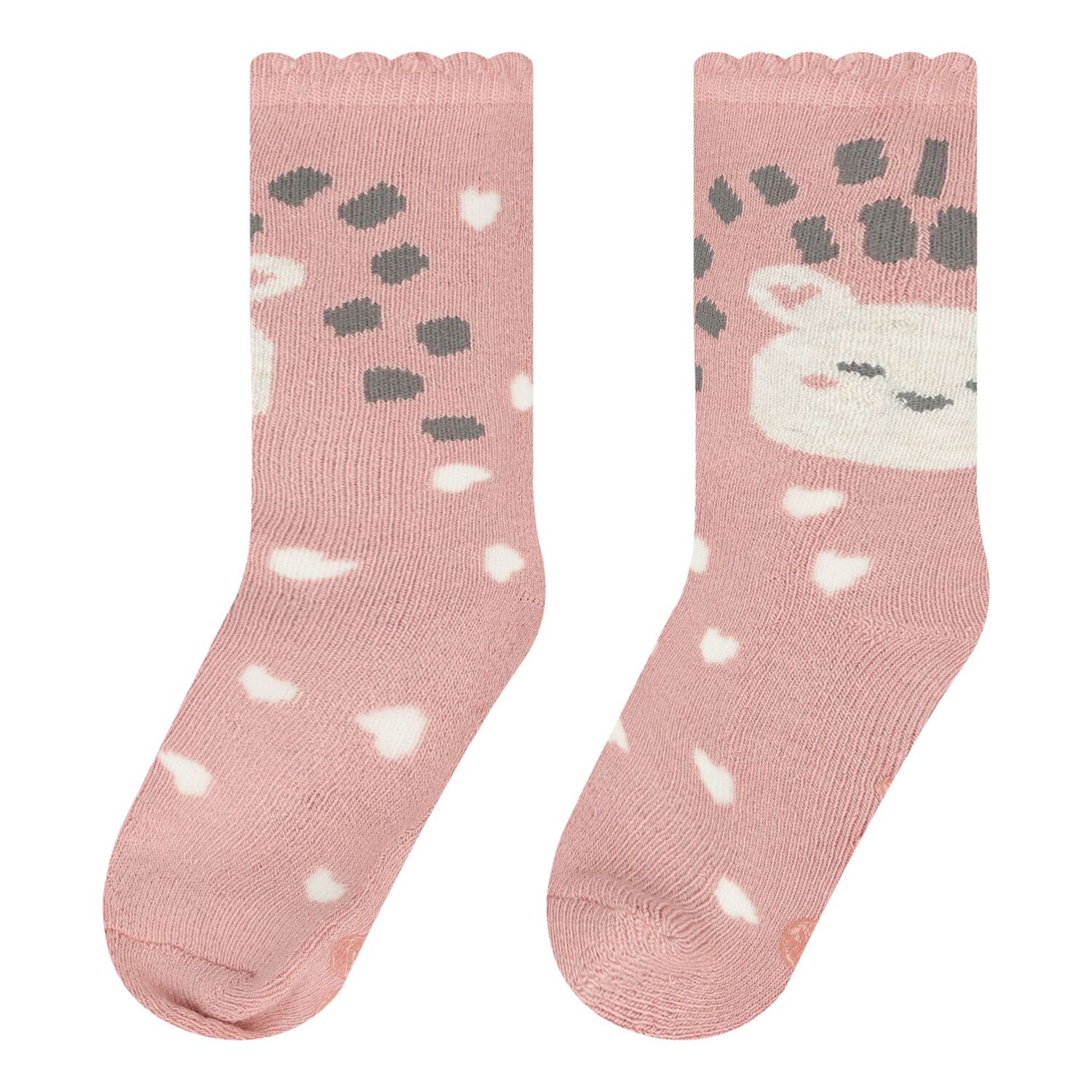 Baby Girls Pink Animal Socks, 1, hi-res image number null