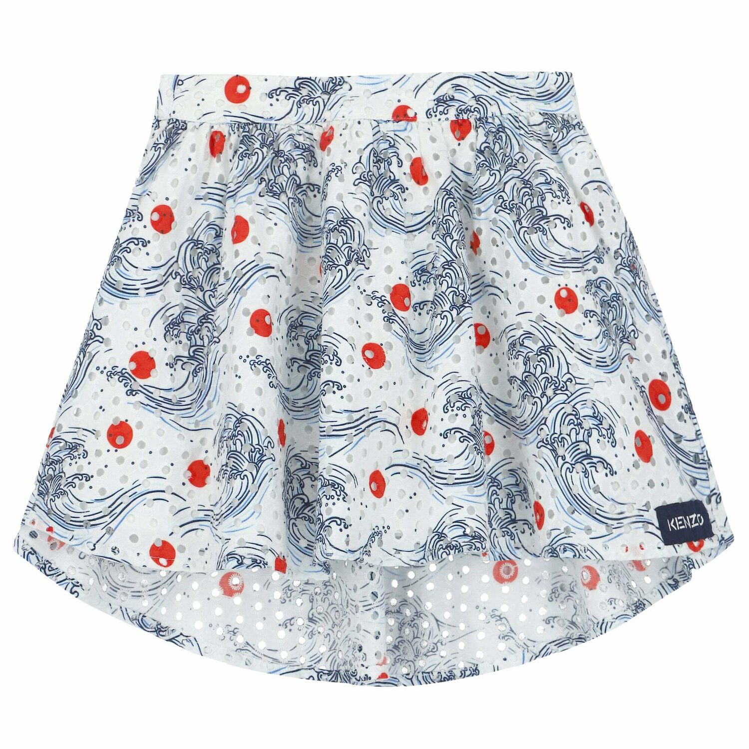 Girls White Logo Skirt, 1, hi-res