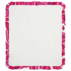 Baby Girls White & Purple Ruffled Iride Blanket, 1, hi-res