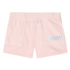 Girls Pink Logo Shorts, 1, hi-res