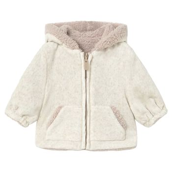 Baby Boys Ivory & Beige Reversible Jacket