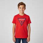 Boys Red Logo T-Shirt, 3, hi-res
