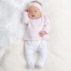 Baby Girls Pink & White Babygrow Set, 1, hi-res