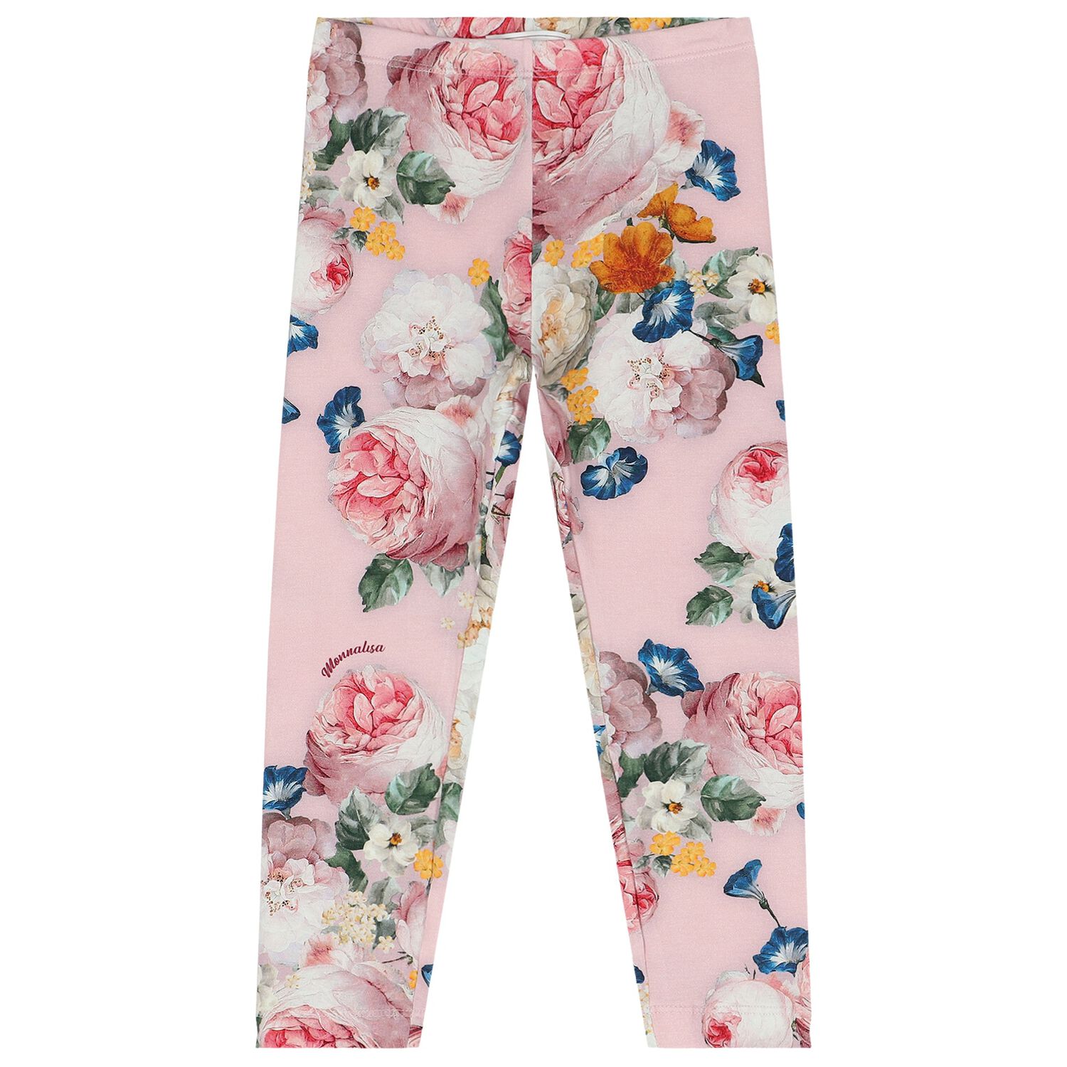 Girls Pink Floral Leggings, 1, hi-res image number null