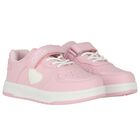 Girls Pink Heart Trainers, 1, hi-res