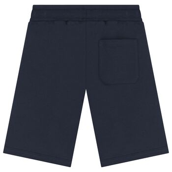 Boys Navy Blue Logo Shorts
