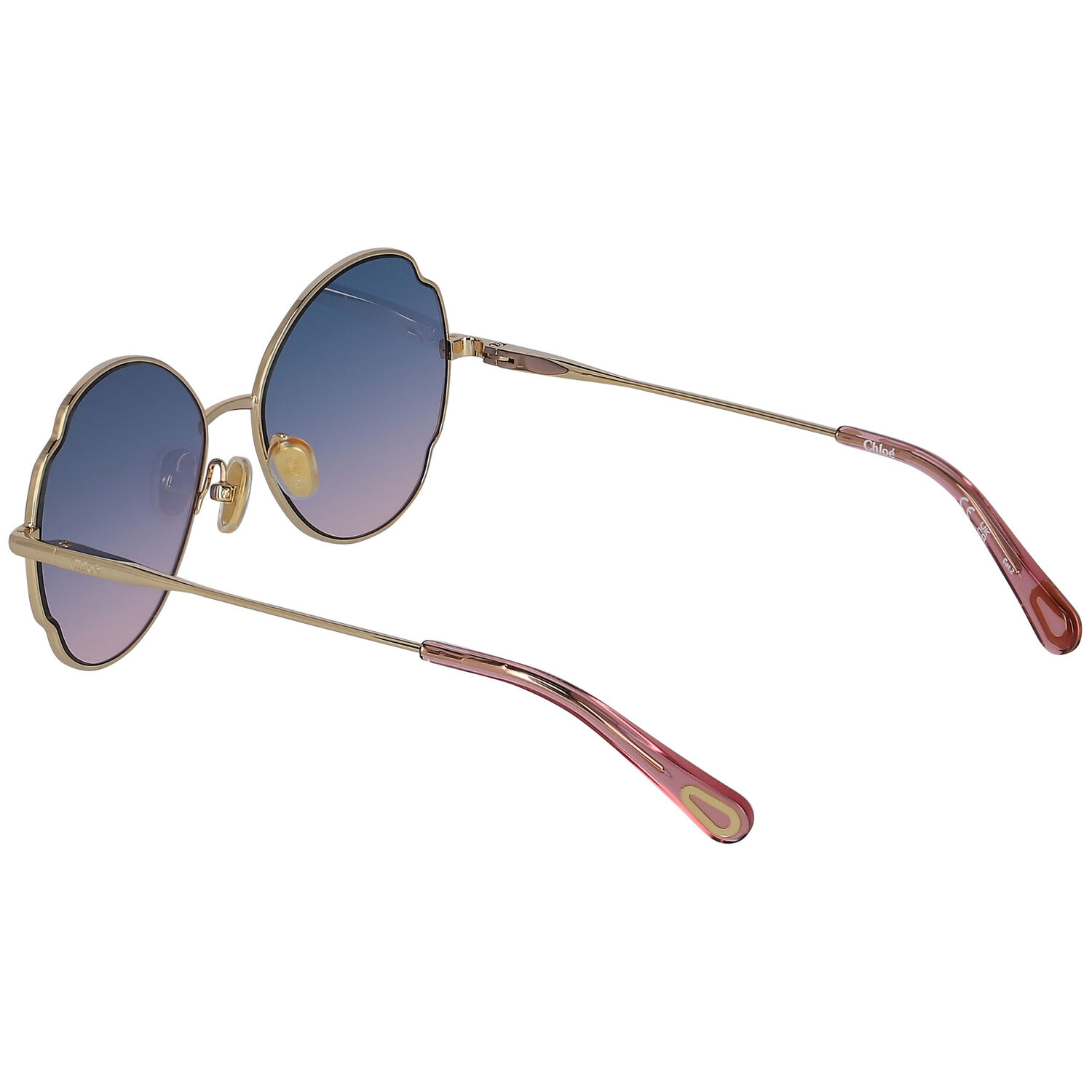 Girls Gold & Blue Aviator Sunglasses, 1, hi-res image number null