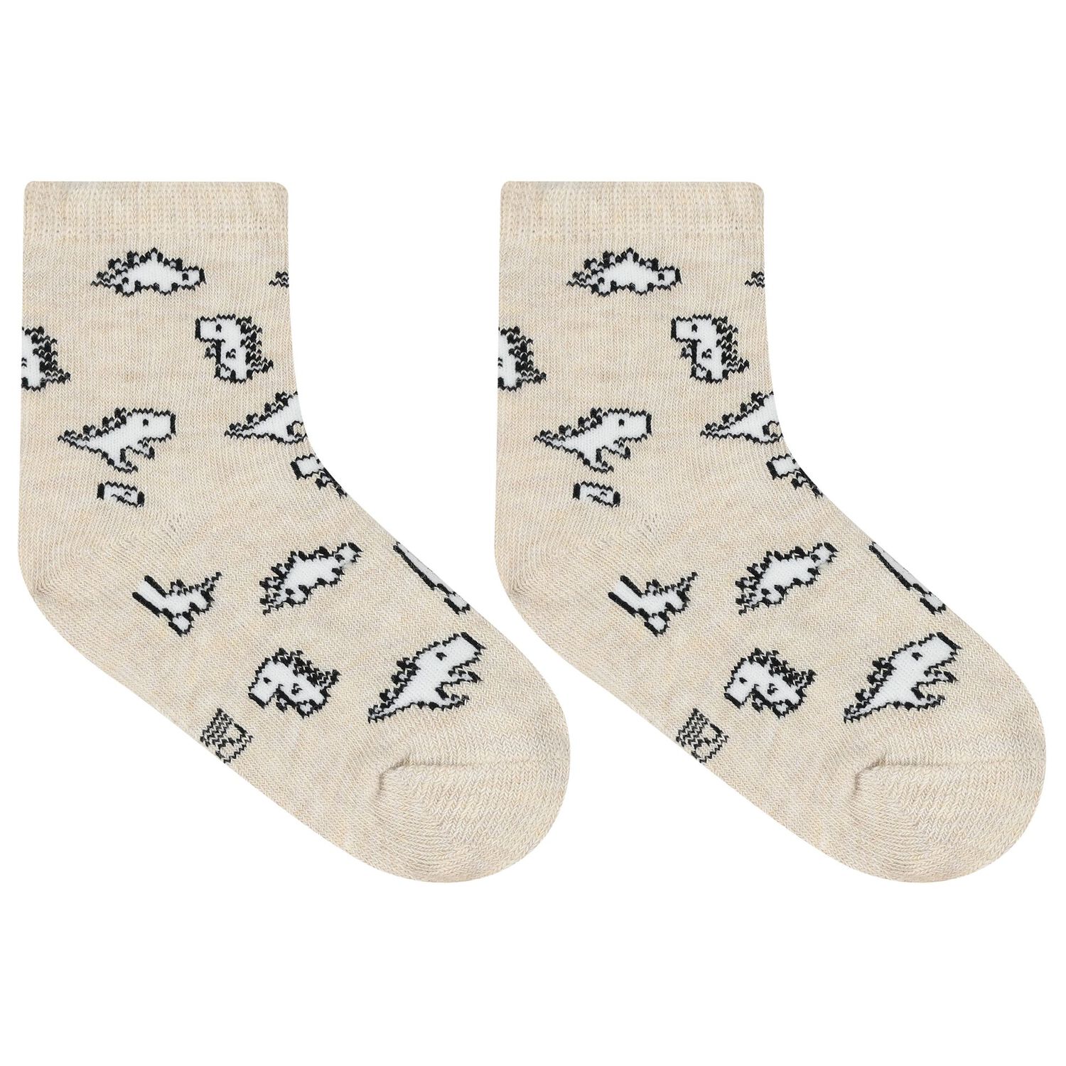 Baby Boys Green, Beige & Black Dino Print Socks ( 3-Pack ), 2, hi-res image number null